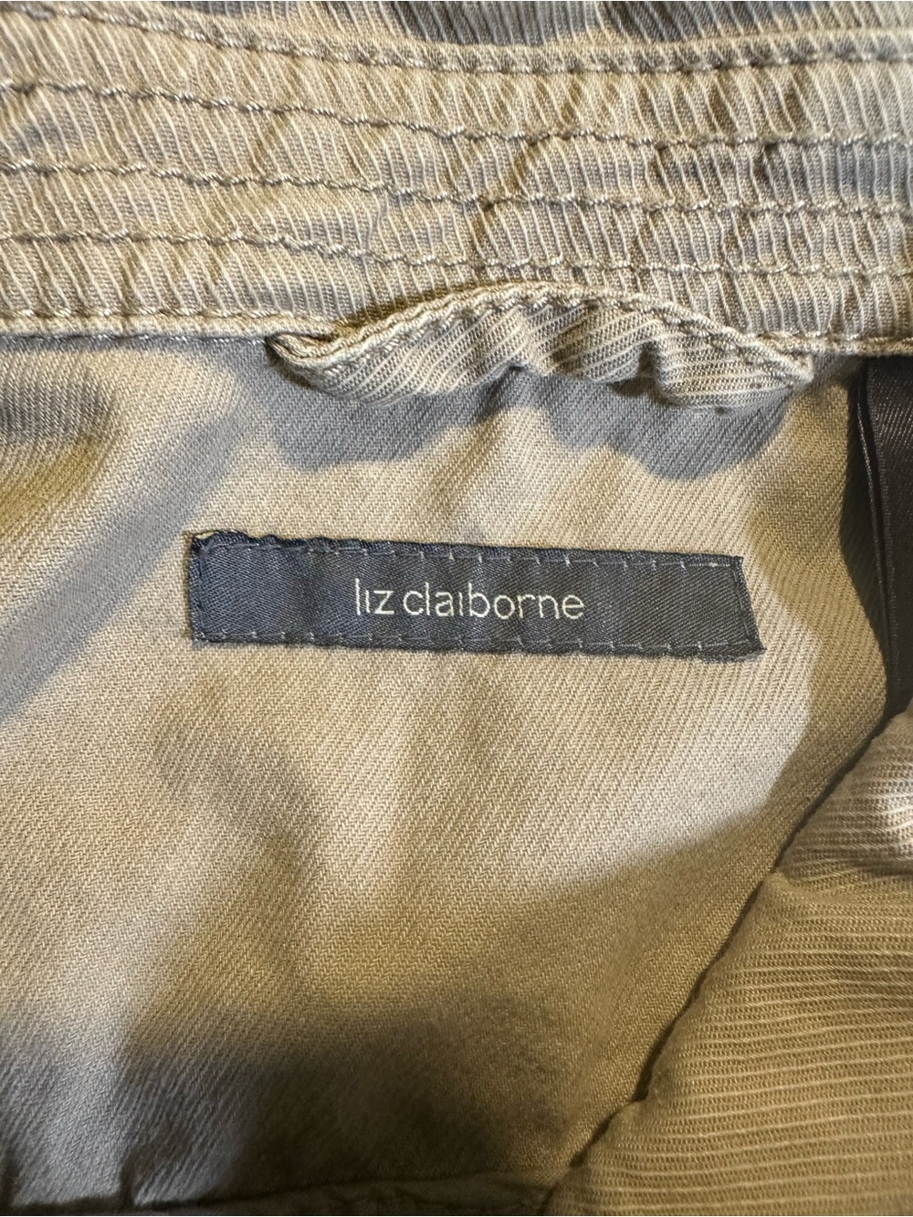 Liz Claiborne Tan Corduroy Double Breasted Utility Jacket Large Fall Cotton - Picture 5 of 9
